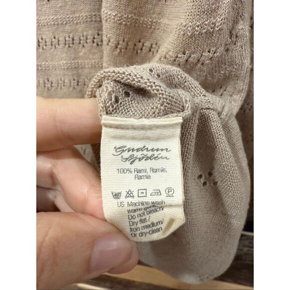 Gudrun Sjoden tan knit top size Medium - Picture 4 of 7